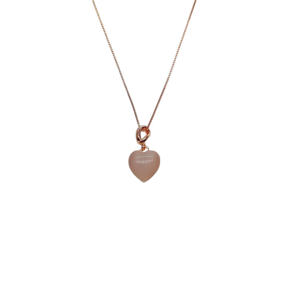 Heart Simulated Moonstone Necklace