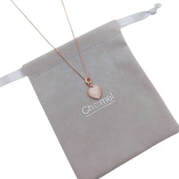 Heart Simulated Moonstone Necklace