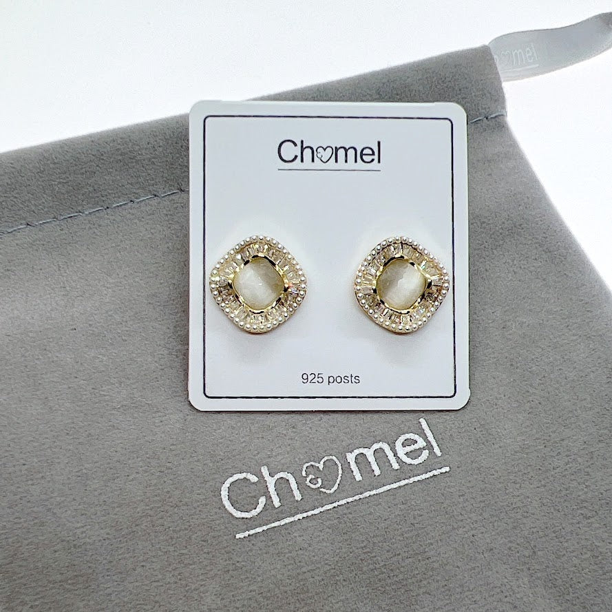 Simulated Moonstone Earrings - CHOMEL