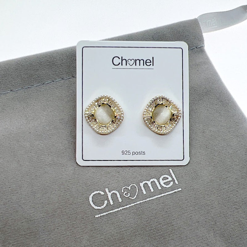 Simulated Moonstone Earrings - CHOMEL