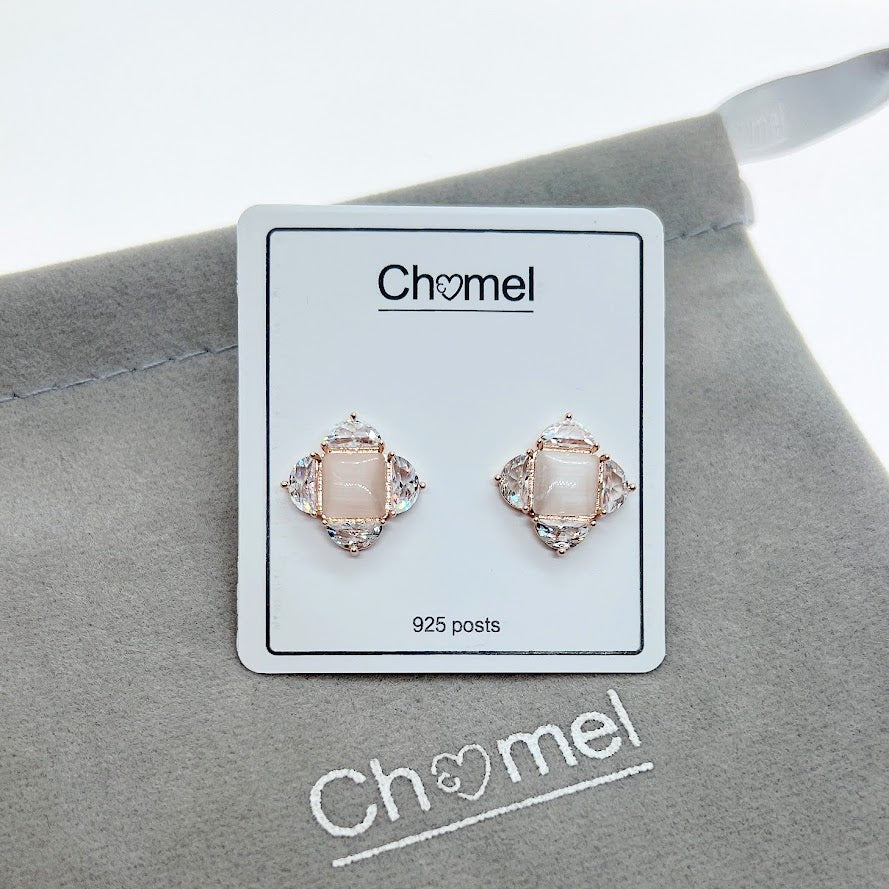 Simulated Moonstone Earrings - CHOMEL