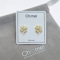 Leaf Clover Simulated Moonstone Earrings - CHOMEL