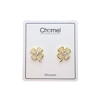 Leaf Clover Simulated Moonstone Earrings - CHOMEL