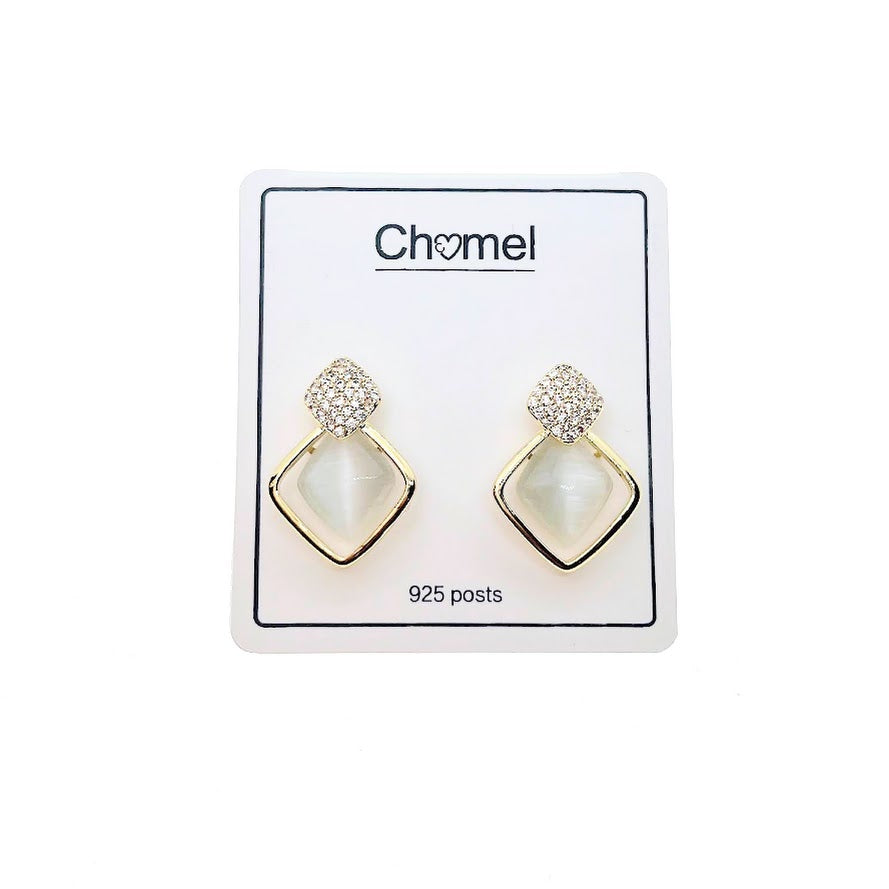 Simulated Moonstone Earrings - CHOMEL