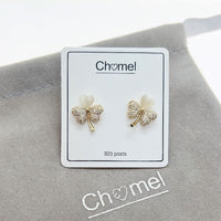 Clover Hearts Simulated Moonstone Earrings - CHOMEL