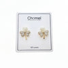 Clover Hearts Simulated Moonstone Earrings - CHOMEL
