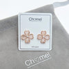 Clover Simulated Moonstone Earrings - CHOMEL