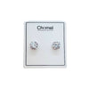 8mm Cubic Zirconia Solitaire Stud Earring - CHOMEL