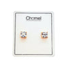 6mm Cubic Zirconia Solitaire Stud Earring - CHOMEL