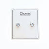 4mm Cubic Zirconia Solitaire Stud Earring - CHOMEL