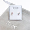 Heart 5mm Cubic Zirconia Solitaire Stud Earring - CHOMEL