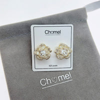 Flower Cubic Zirconia Earrings - CHOMEL
