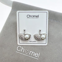 Shell Cubic Zirconia Earring - CHOMEL