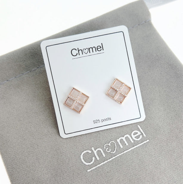 Simulated Moonstone Earrings - CHOMEL
