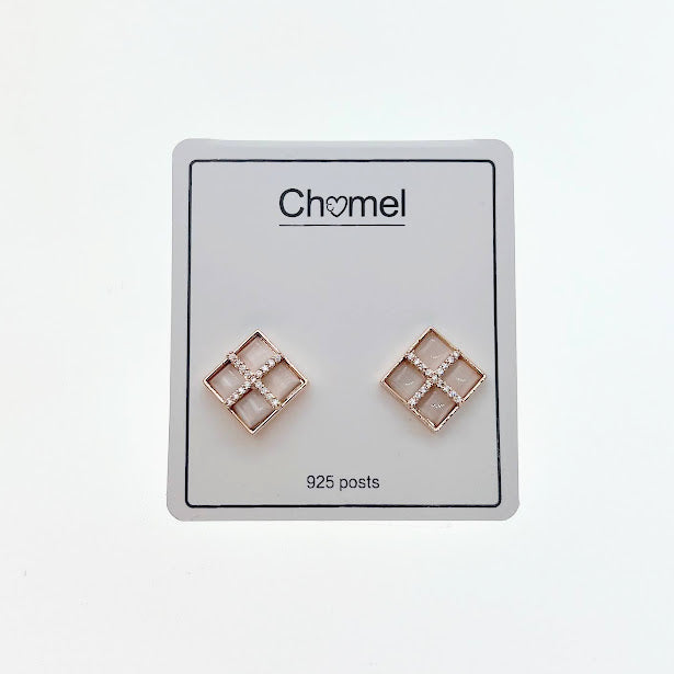 Simulated Moonstone Earrings - CHOMEL