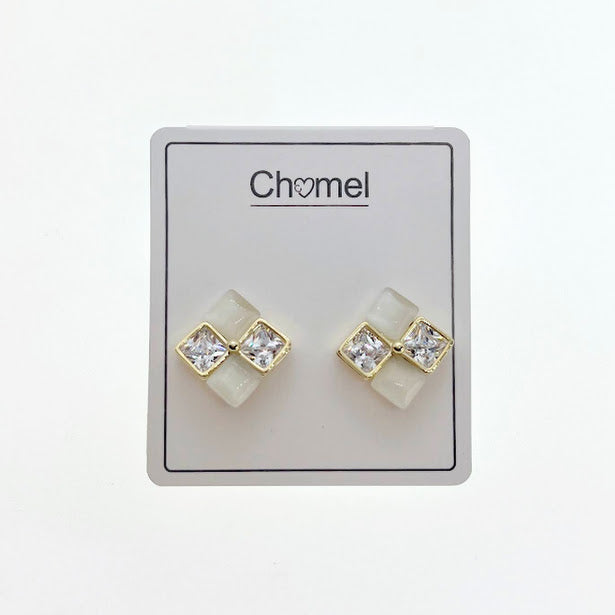 Simulated Moonstone Earrings - CHOMEL