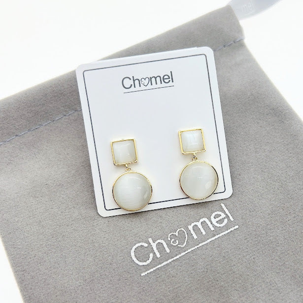 Simulated Moonstone Earrings - CHOMEL