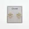 Clover Heart Simulated Moonstone Earrings - CHOMEL