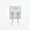 Ribbon Cubic Zirconia Earrings - CHOMEL
