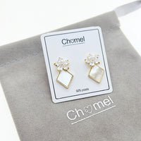 Mother of Pearl Gold Earrings - CHOMEL