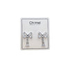 Ribbon Cubic Zirconia Earrings - CHOMEL