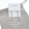 Ribbon Cubic Zirconia Earrings - CHOMEL