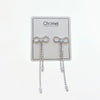 Ribbon Cubic Zirconia Earrings - CHOMEL