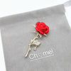 Flower Cubic Zirconia Brooch - CHOMEL