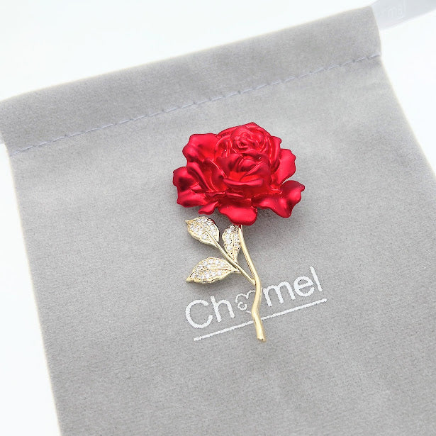 Flower Cubic Zirconia Brooch - CHOMEL