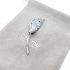 Leaf Cubic Zirconia Brooch - CHOMEL