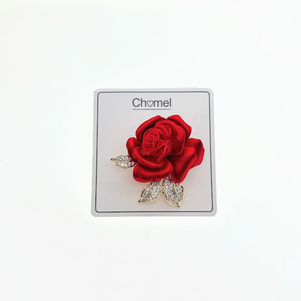 Flower Cubic Zirconia Brooch - CHOMEL