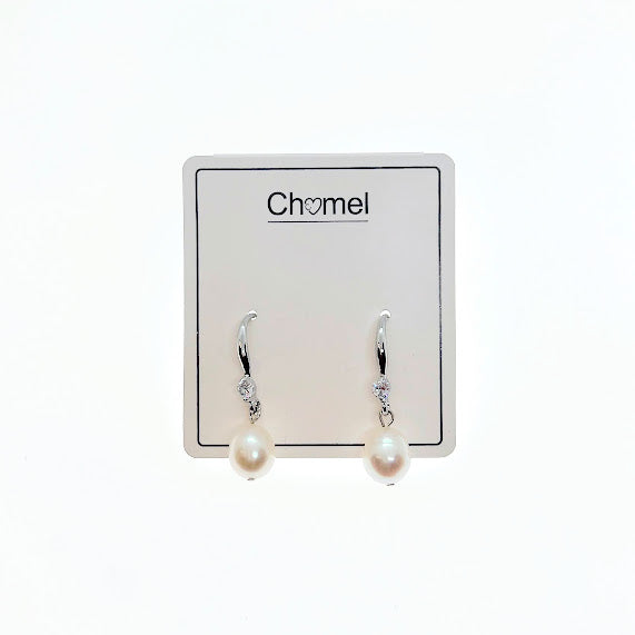 Freshwater Pearl & Cubic Zirconia Earrings - CHOMEL