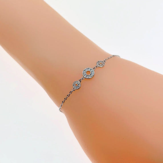 Circles Cubic Zirconia Bracelet - CHOMEL