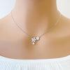 Simulated Moonstone Flower Necklace - CHOMEL