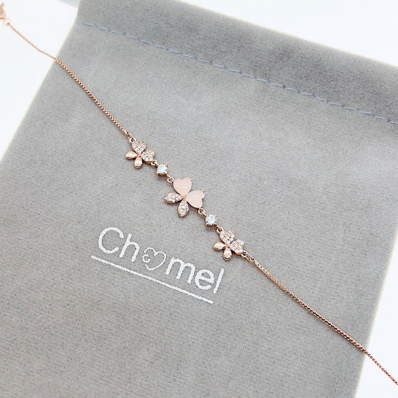 Butterfly Simulated Moonstone Bracelet - CHOMEL