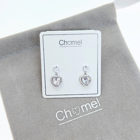 Heart Cubic Zirconia Earring - CHOMEL