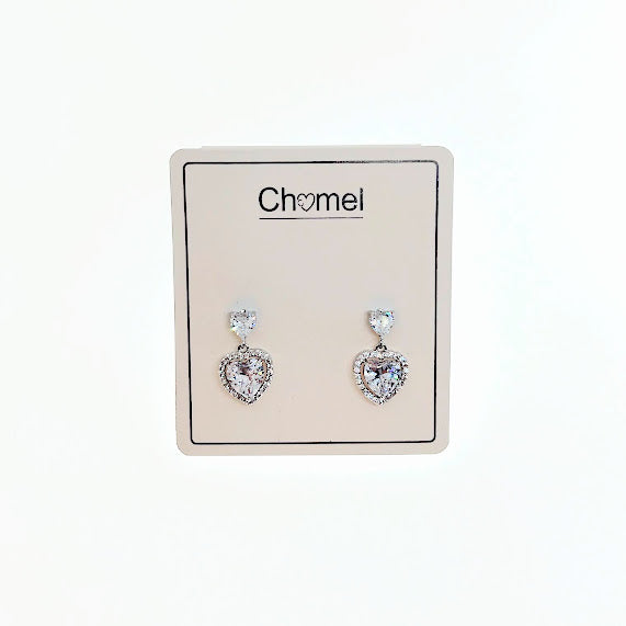 Heart Cubic Zirconia Earring - CHOMEL
