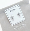 Flower Cubic Zirconia Earrings - CHOMEL