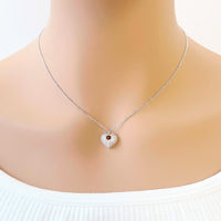 Heart Cubic Zirconia Necklace - CHOMEL