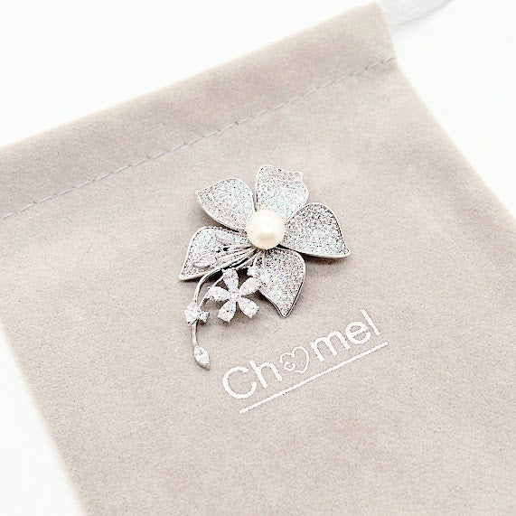 Flower Freshwater Pearl Brooch - CHOMEL