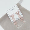 Ribbon Cubic Zirconia Earrings - CHOMEL