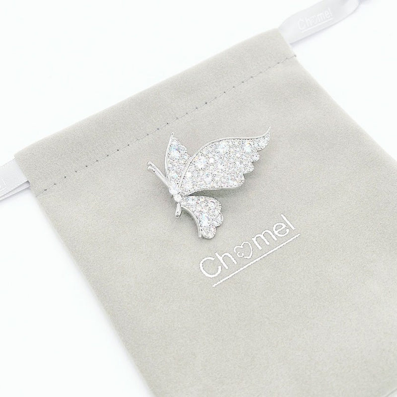 Butterfly Cubic Zirconia  Brooch - CHOMEL