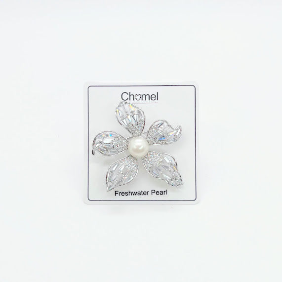 Flower Freshwater Pearl Brooch - CHOMEL