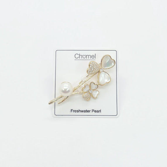 Flower Freshwater Pearl Brooch - CHOMEL