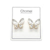 Enamel Butterfly With Cubic Zirconia Earrings