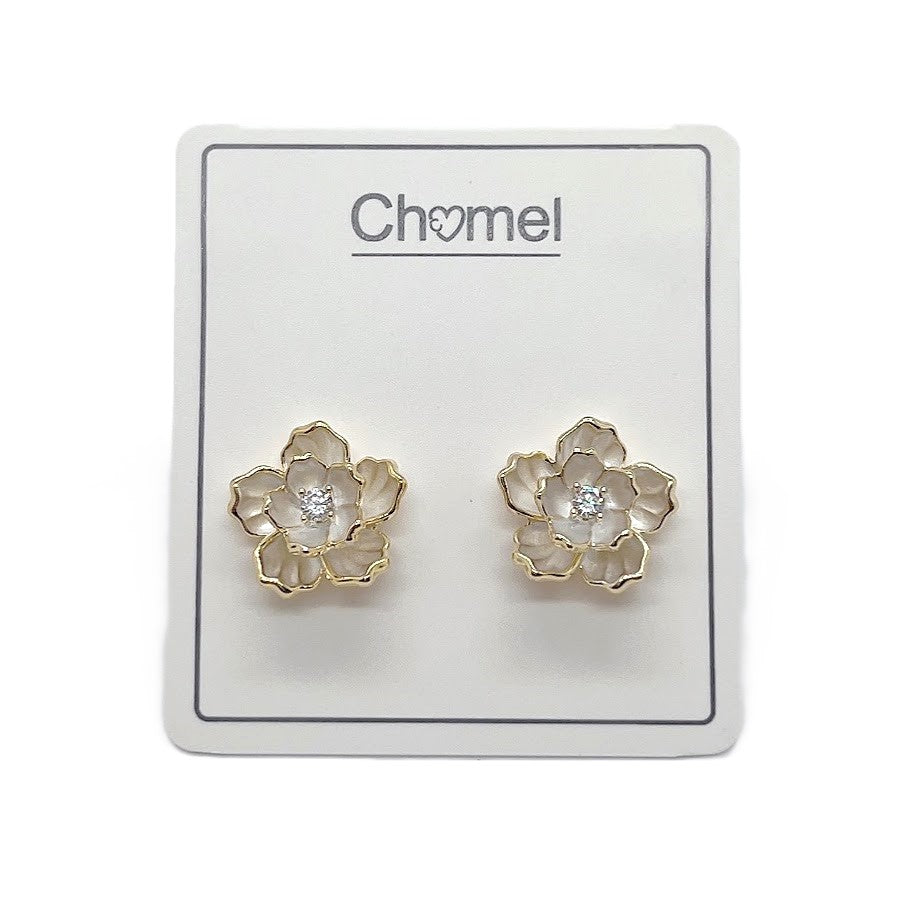 Flower Cubic Zirconia Earrings