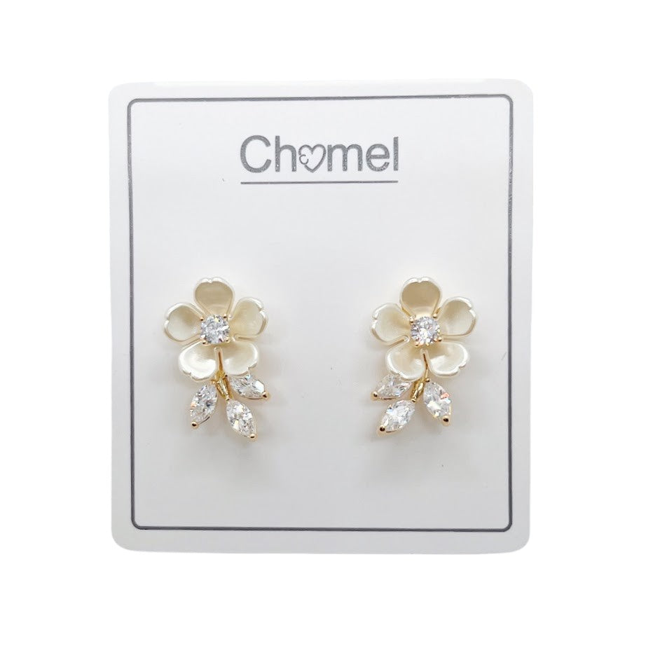 Flower Cubic Zirconia Earrings