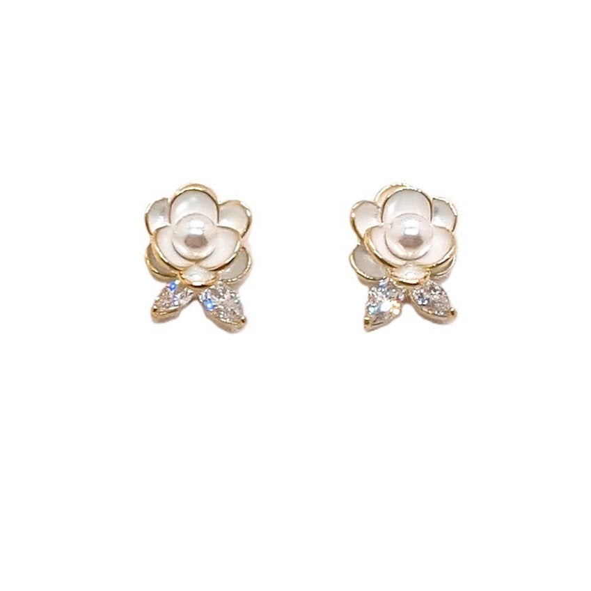 Flower Cubic Zirconia Earrings