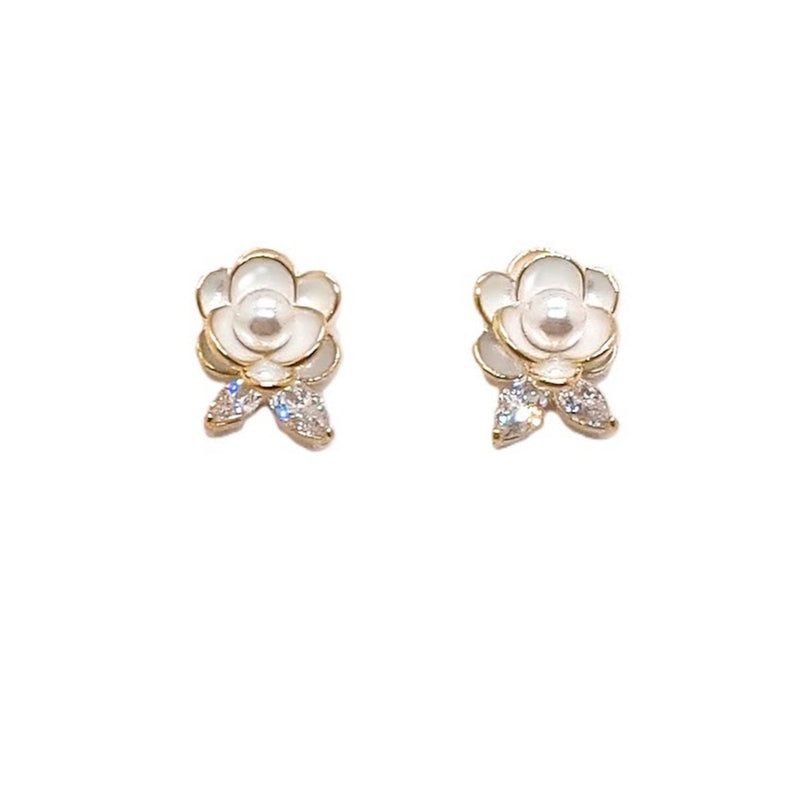Flower Cubic Zirconia Earrings