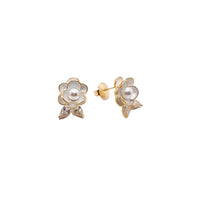 Flower Cubic Zirconia Earrings